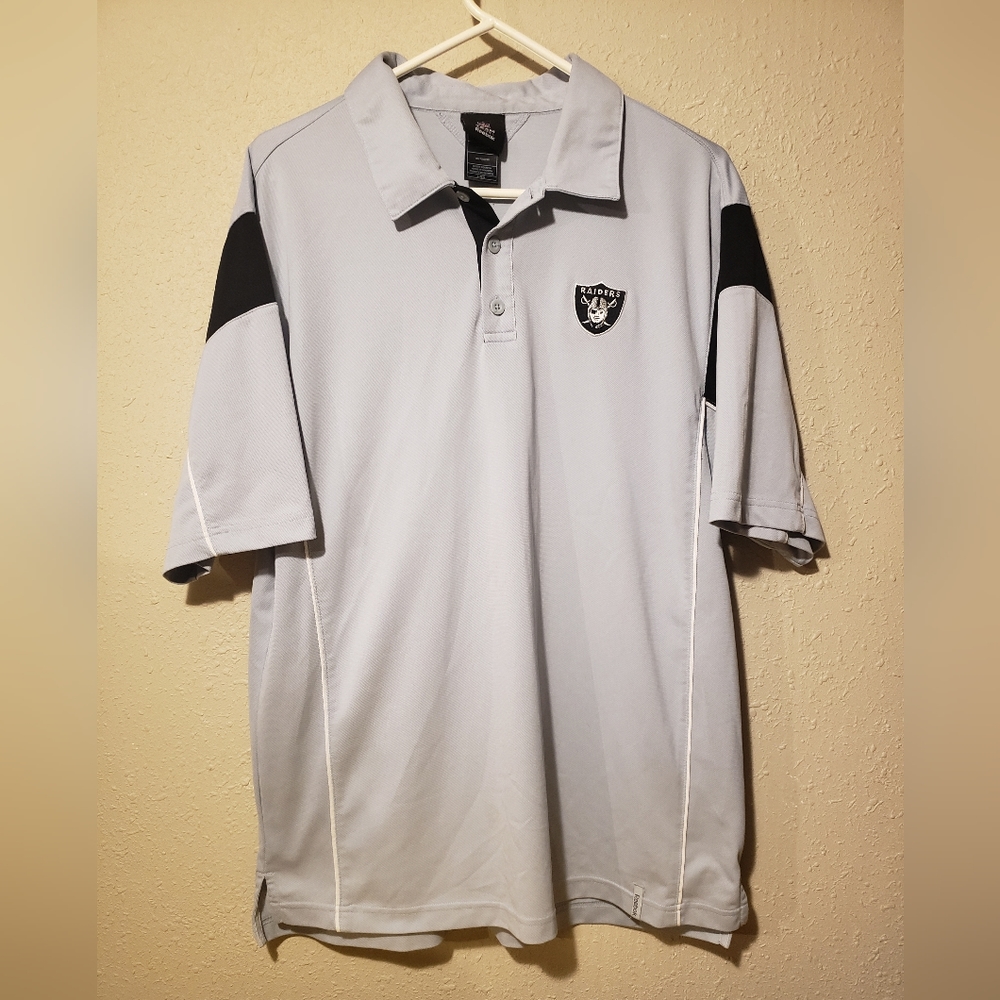 NFL Las Vegas Raiders Reebok Polo Shirt Size Large